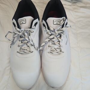 Callaway Balboa V2 Water Proof Lace Up Golf Shoes 12 White Black 0351